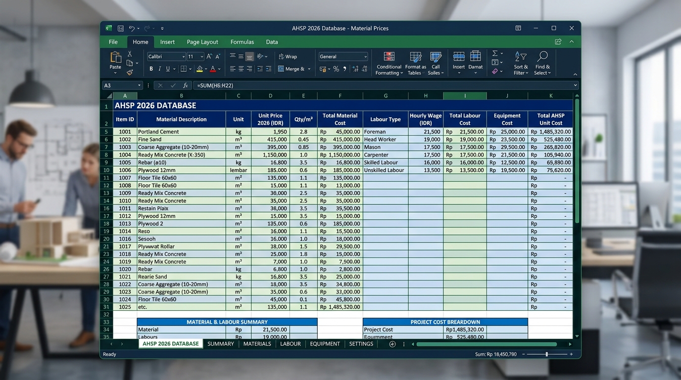 Sheet Database AHSP 2026 Table